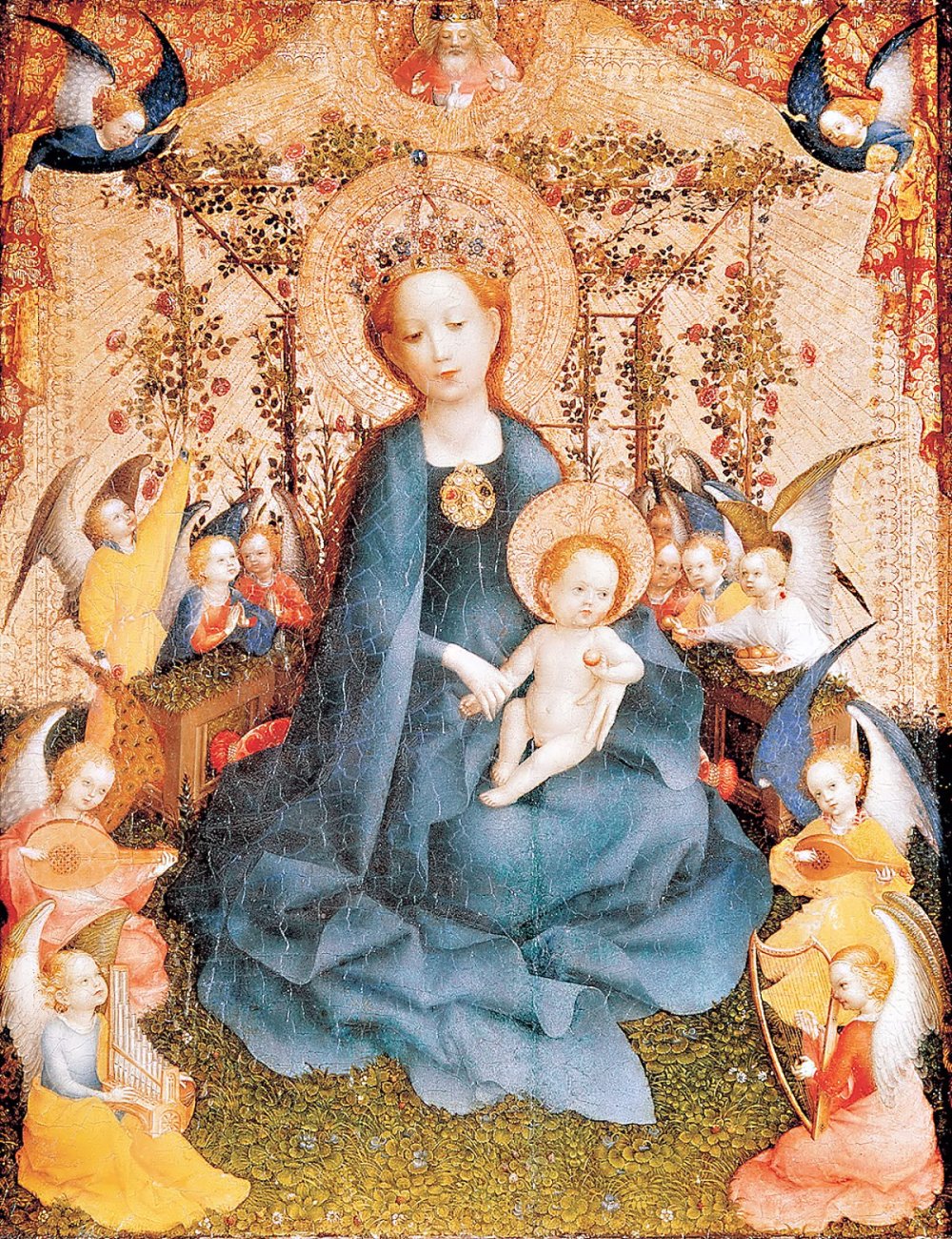 00 Stefan Lochner. Madonna in the Rose Garden. circa 1445-50
