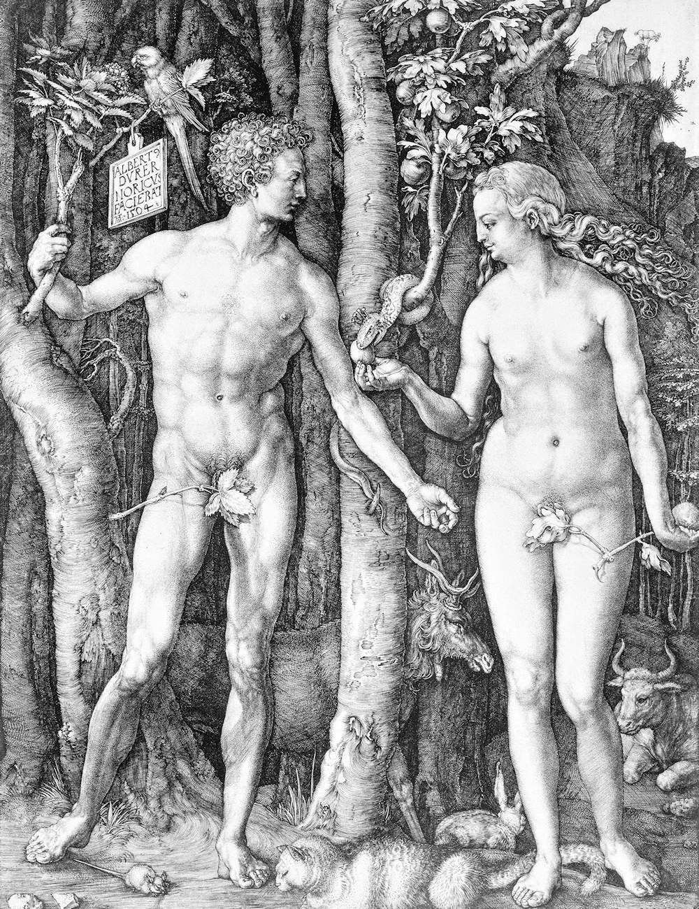 00 Albrecht Dürer. The Fall of Man (Adam and Eve). 1504