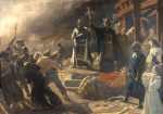 00 Laurits Tuxen. Etude for King Valdemar the Great and Bishop Absalon Topple the God Svantevit at Arkona  in 1168. 1894
